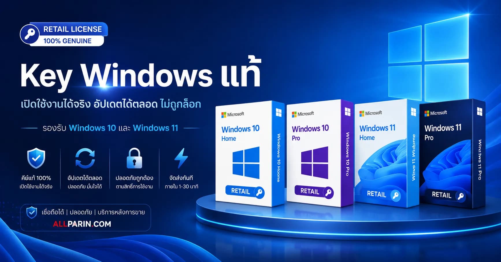 Windows License Key คืออะไร? เปรียบเทียบ Windows 10/11 Home และ Pro | Allparin