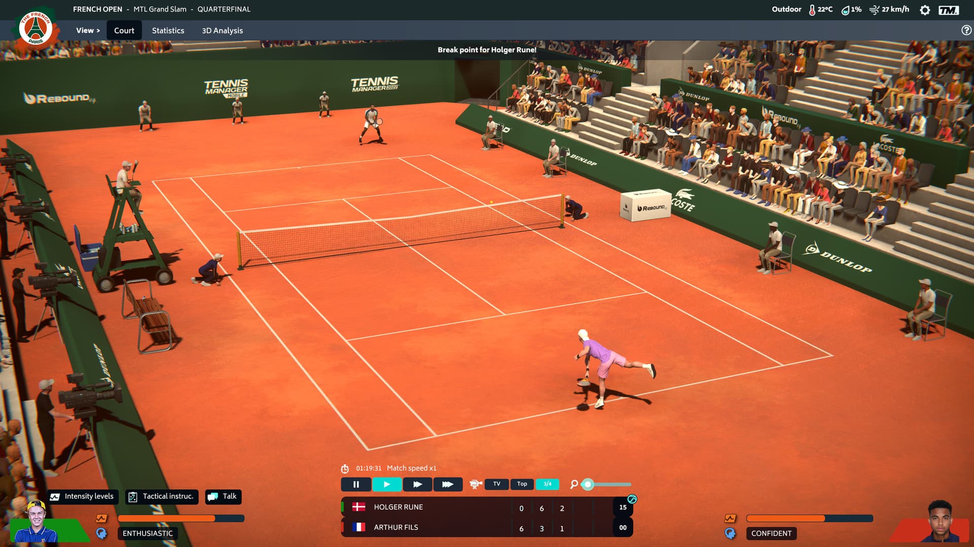 Tennis Manager 2022 PC Steam Account - 2