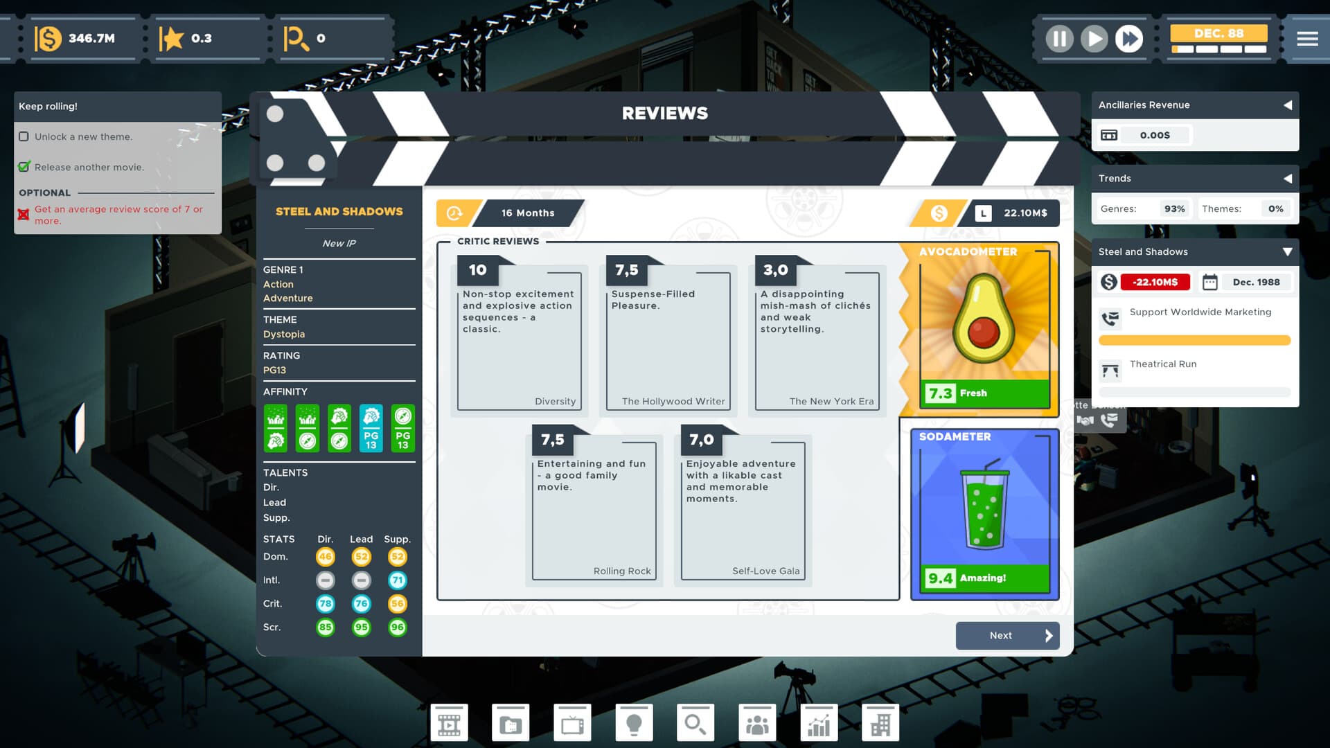 The Executive Movie Industry Tycoon EU PC Steam Account - 4