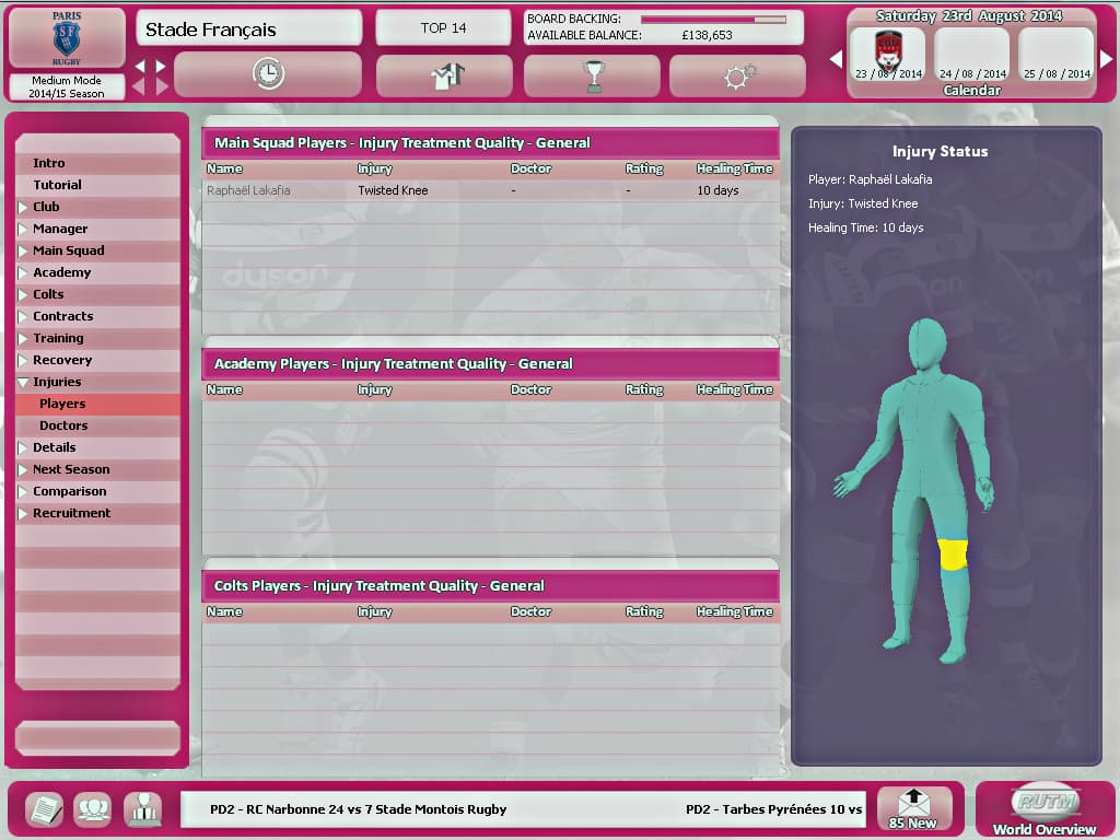 Rugby Union Team Manager 2015 PC Steam CD Key - 6