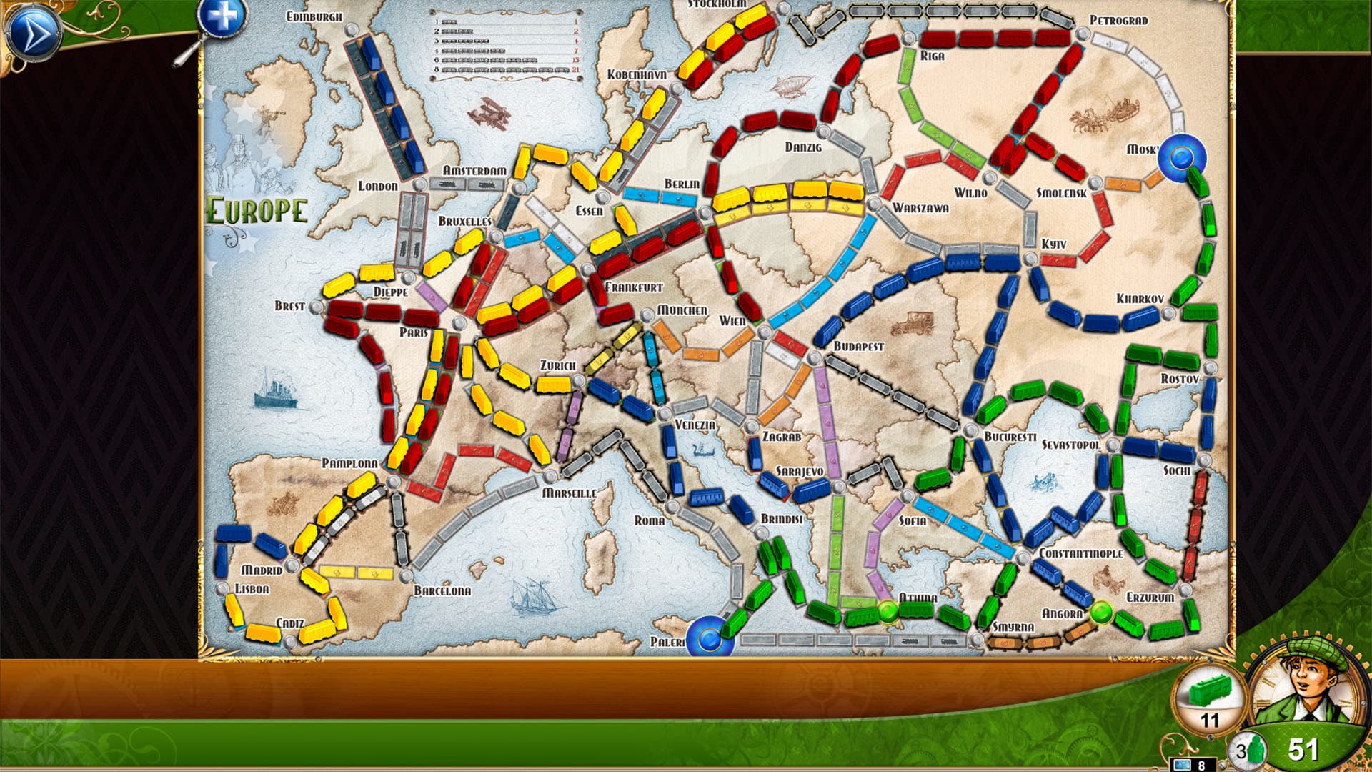 Ticket to Ride: Classic Edition - Europe DLC Steam CD Key - 5