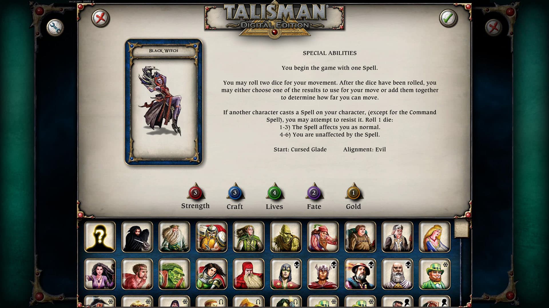 Talisman: Digital Edition - Black Witch Character Pack Steam CD Key - 2