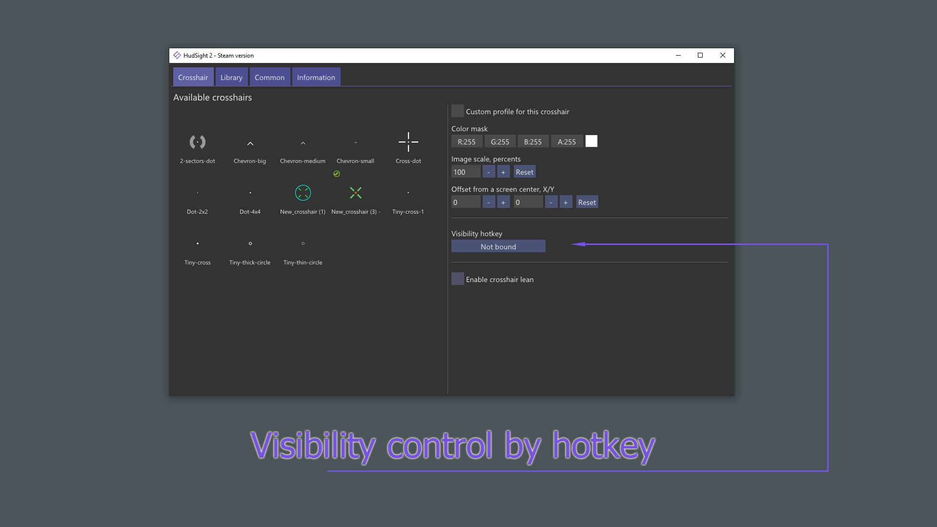 HudSight - crosshair overlay PC Steam Account - 2