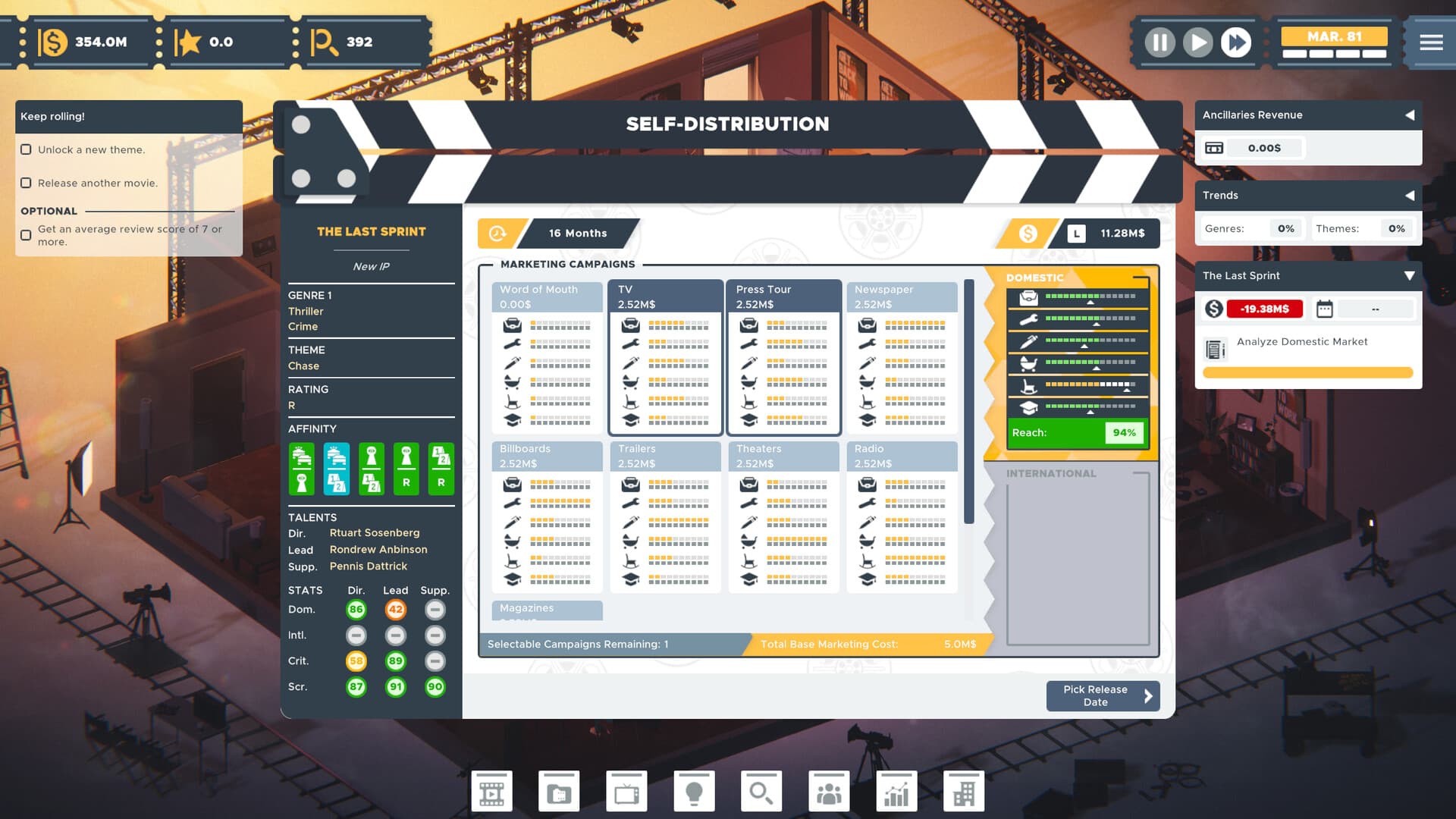 The Executive Movie Industry Tycoon EU PC Steam Account - 5
