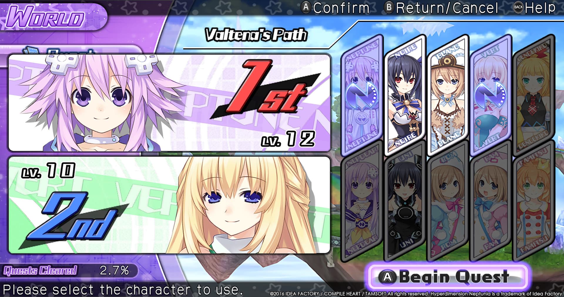 Hyperdimension Neptunia U: Action Unleashed PC Steam CD Key - 6