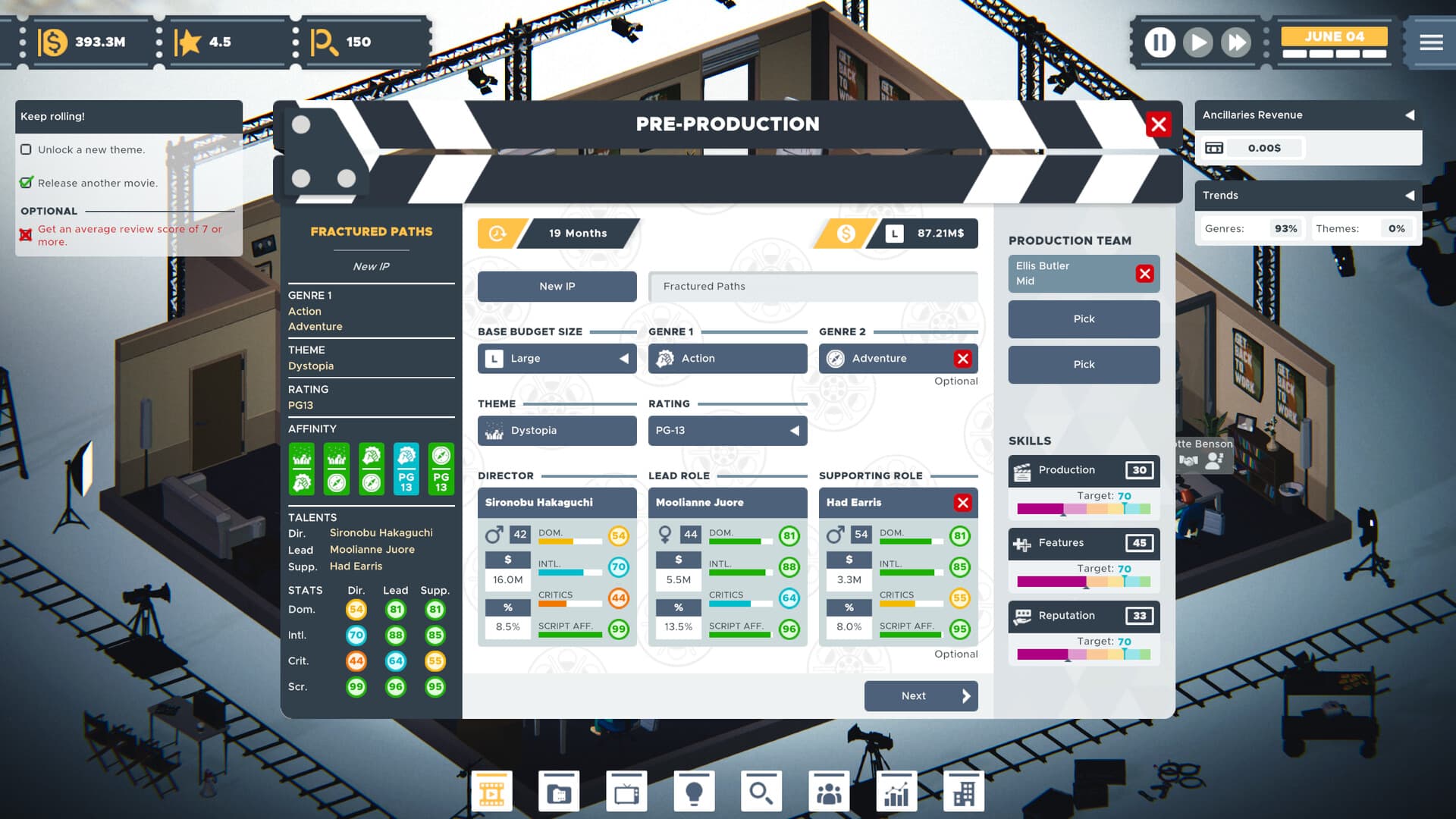 The Executive Movie Industry Tycoon EU PC Steam Account - 2