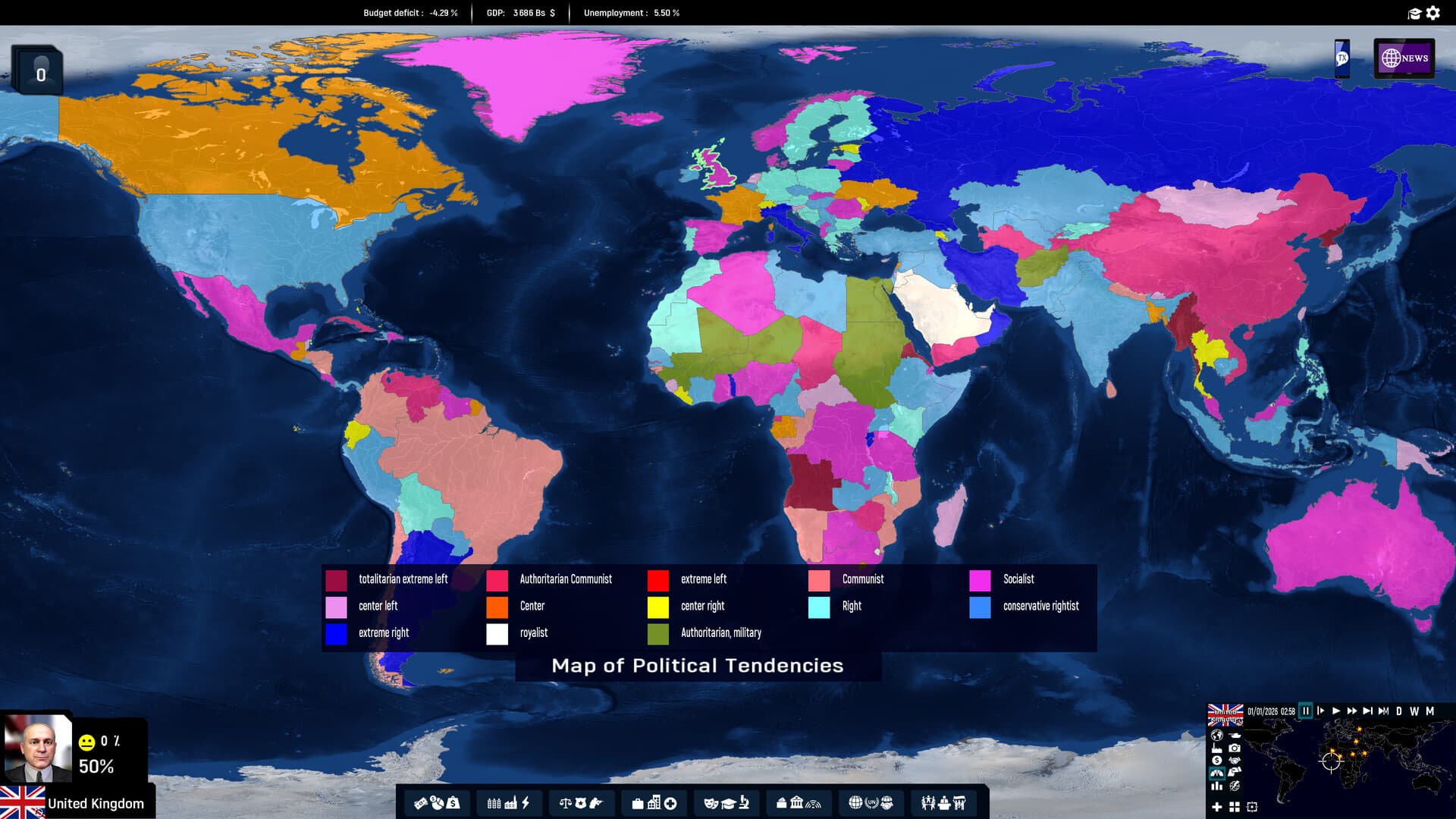 Geo-Political Simulator 2026 Edition PC Steam Account - 3