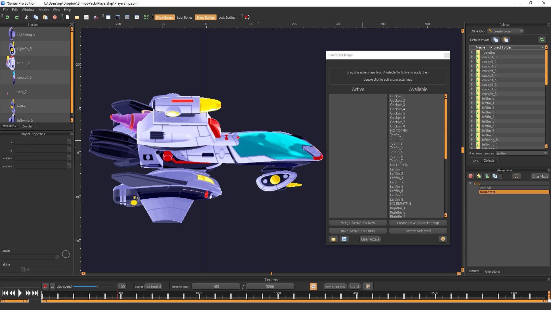 Spriter: Radius-Wing SHMUP Animated Art Pack Steam CD Key - 6