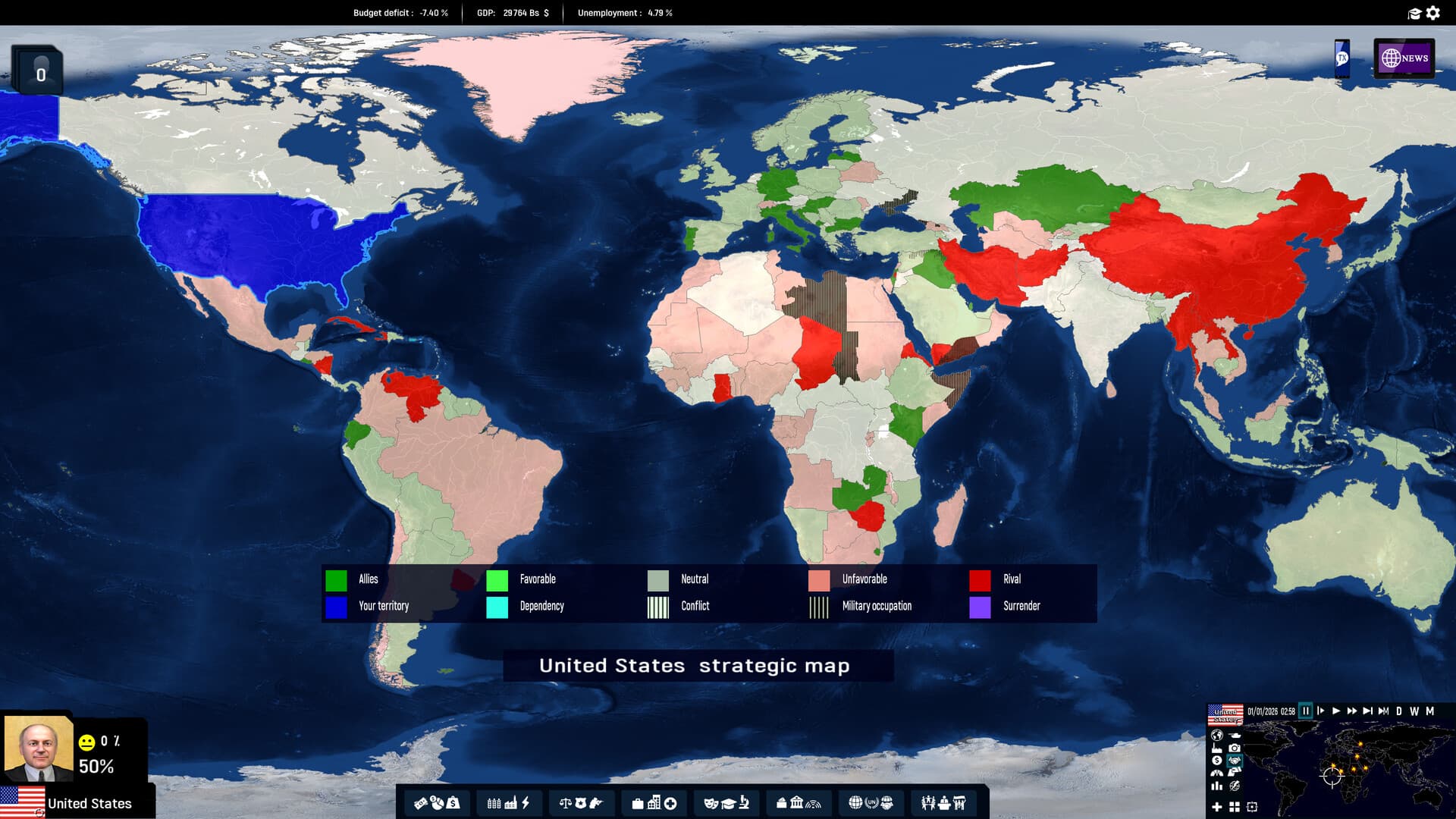 Geo-Political Simulator 2026 Edition PC Steam Account - 6