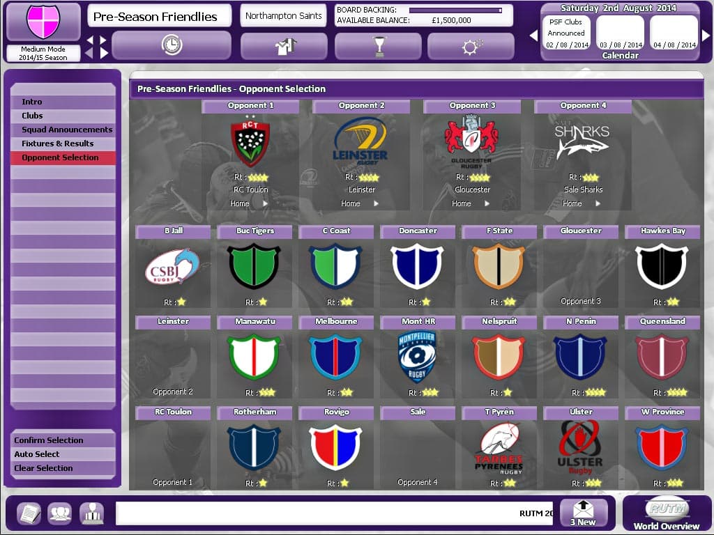 Rugby Union Team Manager 2015 PC Steam CD Key - 4