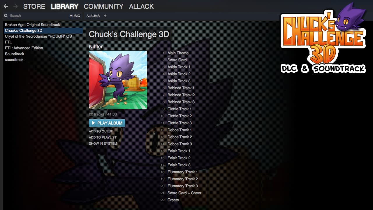 Chuck's Challenge 3D - Soundtrack & DLC Bundle PC Steam CD Key - 3