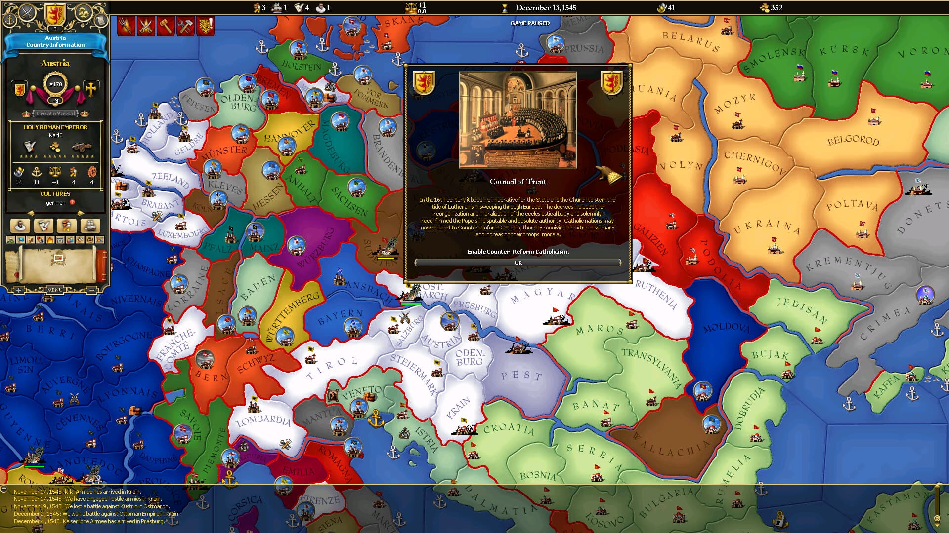 For The Glory: A Europa Universalis Game PC Steam CD Key - 7