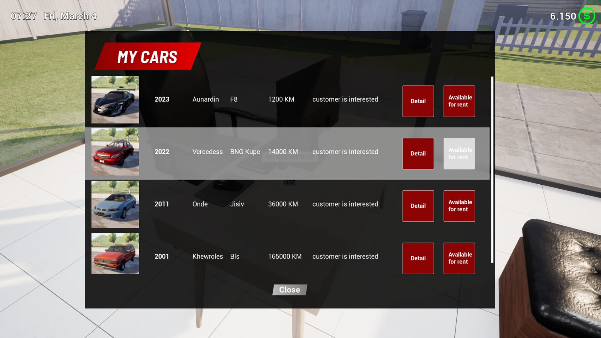 Rent A Car Simulator 24 PC Steam Account - 2
