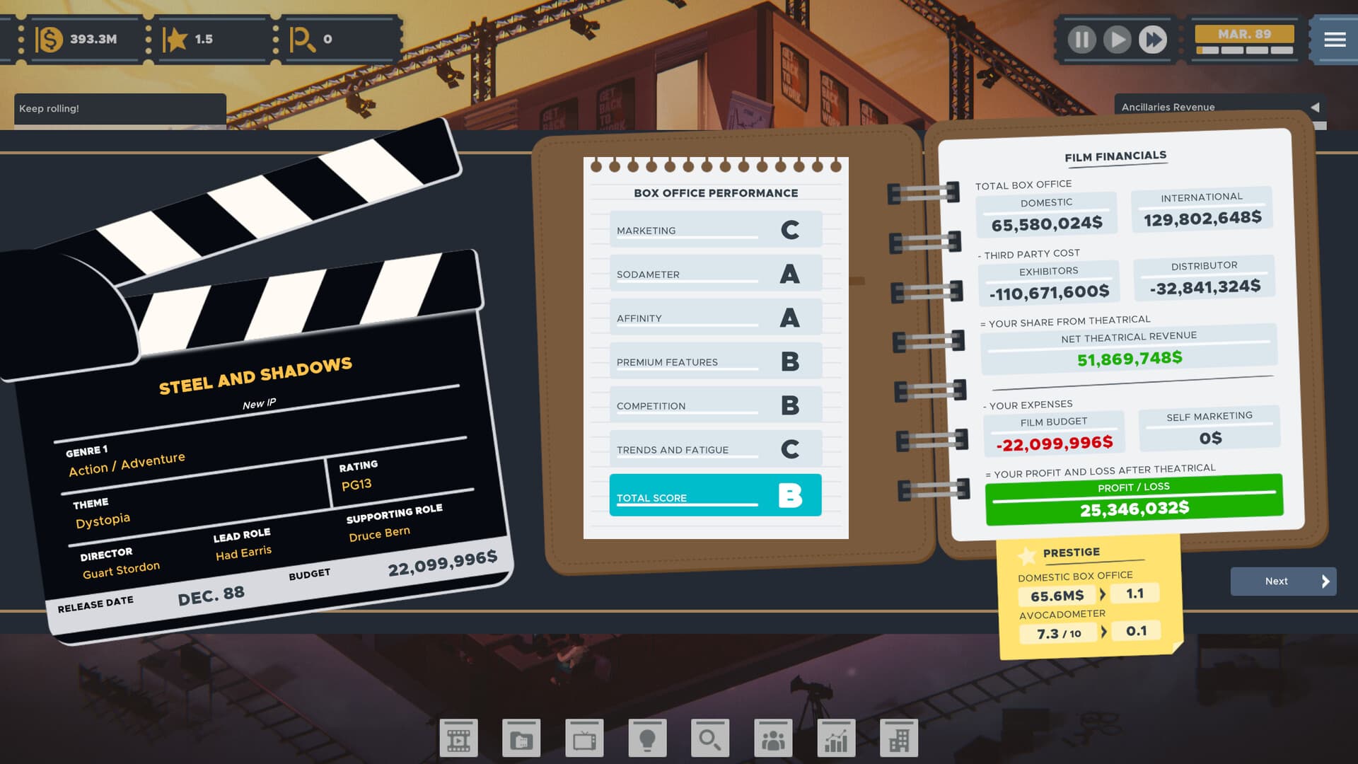 The Executive Movie Industry Tycoon EU PC Steam Account - 3